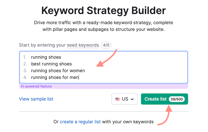keyword strategy builder