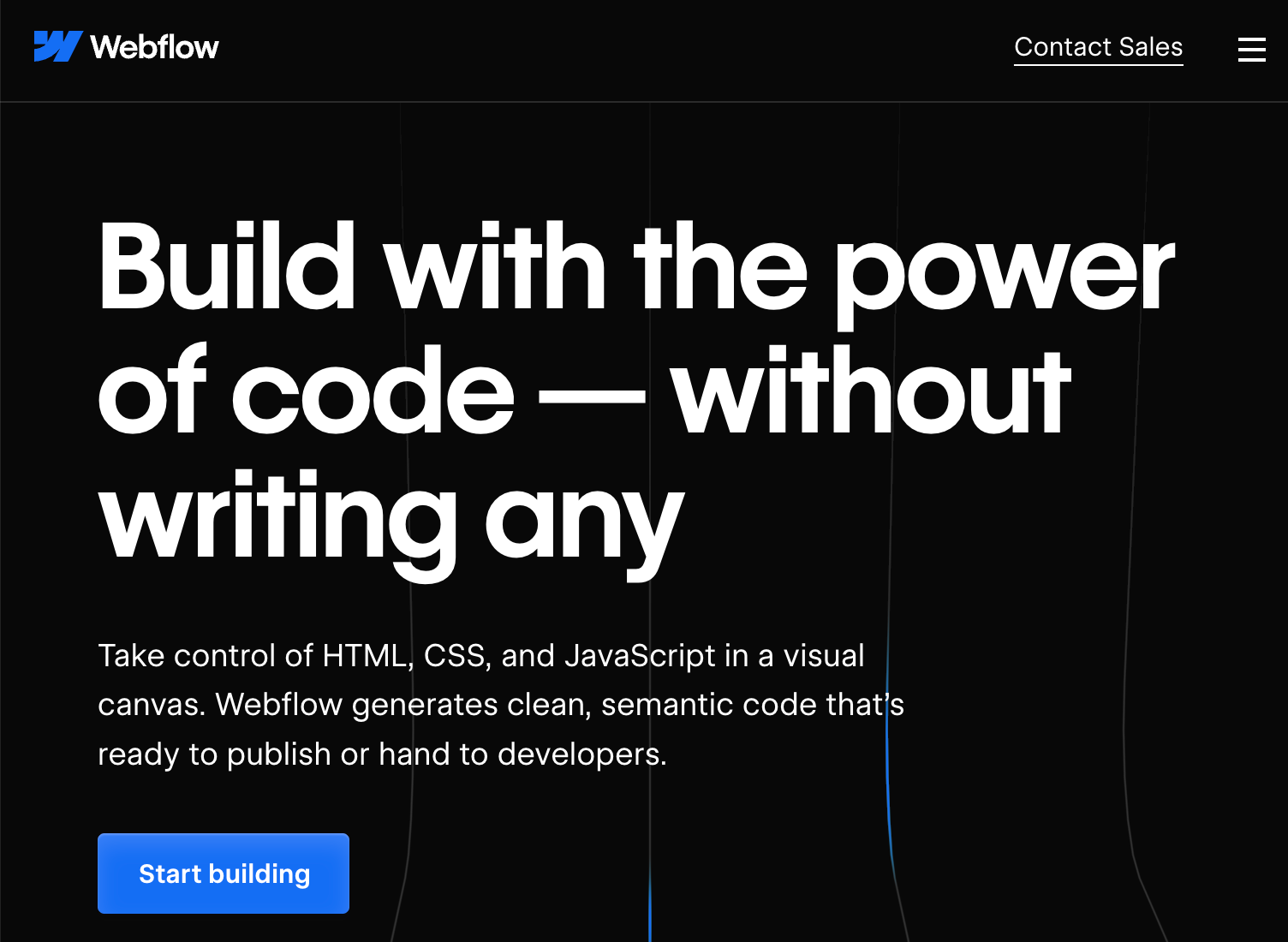 webflow homepage call to action example