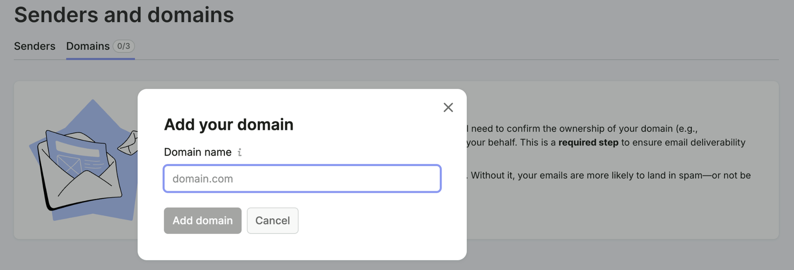Adding and authenticating your sending domain image 2