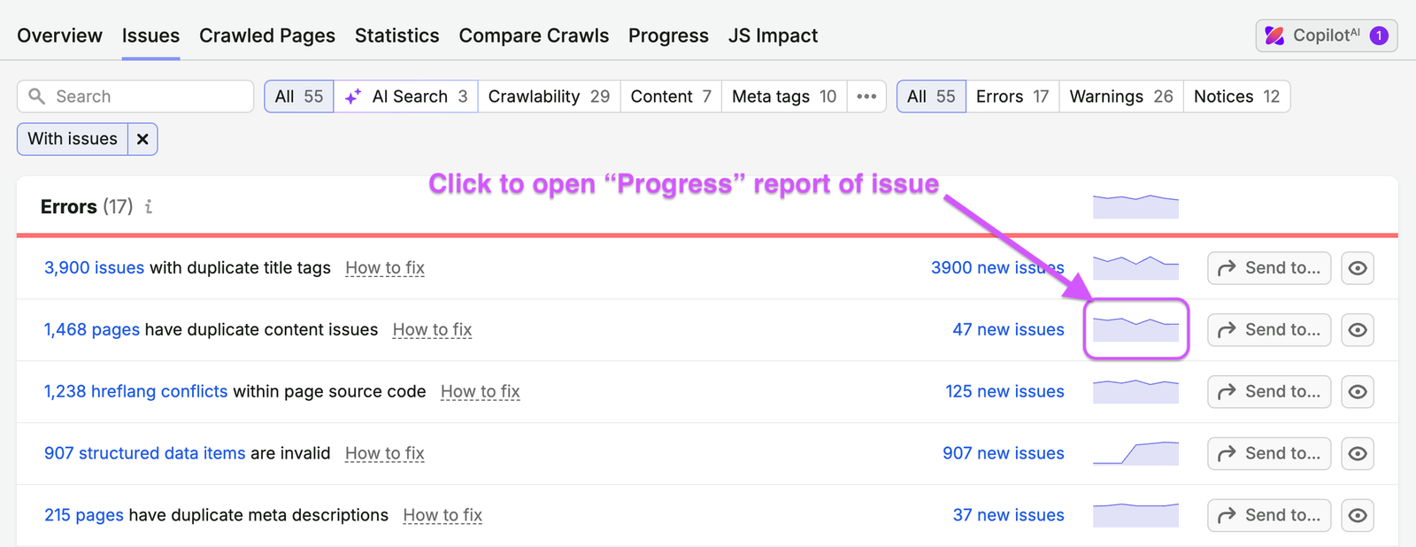 Reviewing Your Site Audit Issues image 1